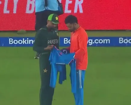 Watch: Virat Kohli gifts Babar Azam signed jersey after India’s comprehensive win over Pakistan in ODI World Cup 2023