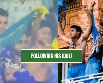 WATCH: Fan replicates Sourav Ganguly's famous celebration during South Africa vs Australia match in ODI World Cup 2023
