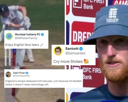 ' Run out pe bhi technology ne hi bat piche kr diya hoga'- Fans react to Ben Stokes blaming technology for Zack Crawley dismissal in 2nd Test vs India
