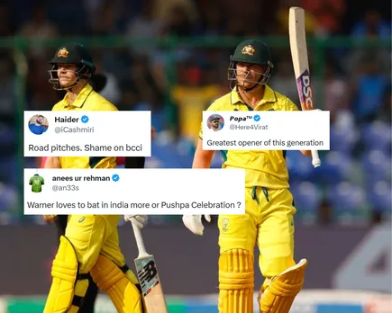'Jhukega nahi David Pushpa Warner' - Fans react as David Warner scores his second hundred against Netherlands in ODI World Cup 2023