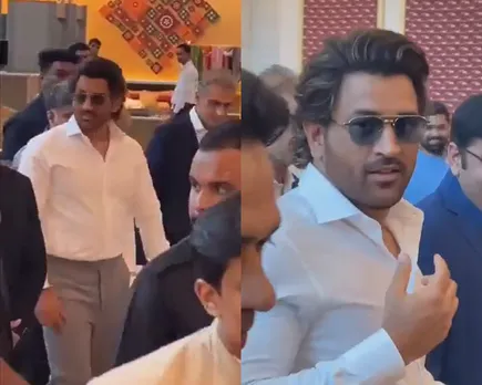 WATCH: MS Dhoni receives warm welcome in Delhi ahead of IND vs AFG 2023 World Cup clash