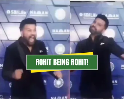 WATCH- Rohit Sharma steals the show at Naman Awards with mimicry extravaganza of India teammates