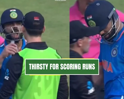 WATCH: Virat Kohli asks for water from New Zealand's Will Young during semi-finals 1 in Mumbai