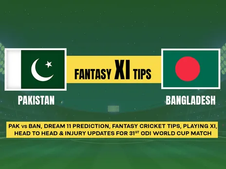 ODI Cricket World Cup 2023: PAK vs BAN Dream11 Prediction, Playing XI, Head-to-Head Stats, and Pitch Report for Match 31