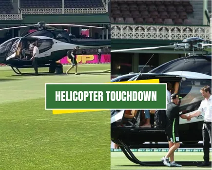 WATCH: David Warner arrives in a helicopter at SCG ahead of BBL 2023/24 clash