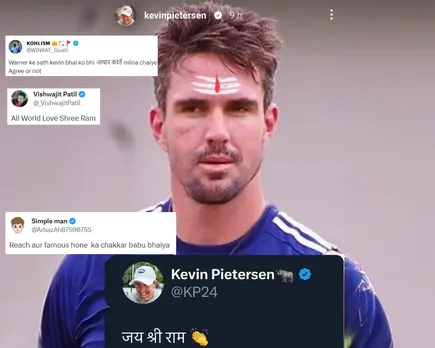 'Warner ke saath Kevin bhai ko bhi Aadhar Card milna chahiye'- Fans react to Kevin Pietersen's Jai Shree Ram story on Instagram