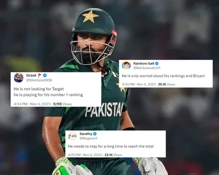 'Khali apna sochta hain'- Fans react as former South Africa batter lashes Babar Azam for playing slow against New Zealand in ODI World Cup 2023