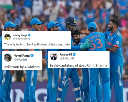 ‘Bass trailer tha yeh’ – Fans react to India’s win by 4 wickets vs New Zealand in ODI World Cup 2023