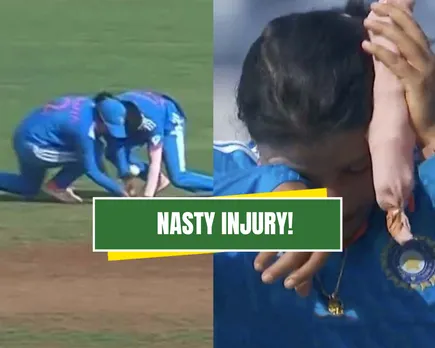WATCH: Sneh Rana exits in tears after nasty collision with Pooja Vastrakar during 2nd ODI vs Australia
