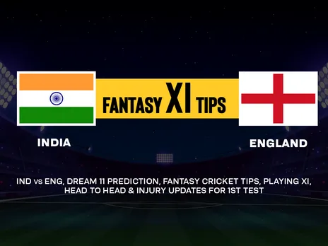IND vs ENG Dream11 Prediction, Playing XI Head-to-Head Stats, and Pitch Report for 1st Test
