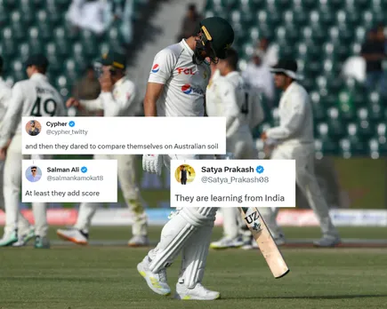 'Padosiyon se kuch accha sikho'- Fans react as Pakistan collapse after losing 6 wickets for 9 runs in 3rd Test against Australia
