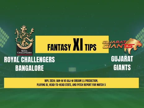 WPL 2024: BAN-W vs GUJ-W Dream11 Prediction, Playing XI, Head-to-Head Stats, and Pitch Report for 5th Match