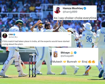'When 2 chokers meet' - Fans react as 23 wickets fall on first day of 2nd Test between India and South Africa at Cape Town
