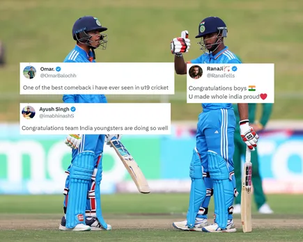 'Kya khele bacche log'- Fans react as India beat South Africa by 2 wickets to qualify for U-19 World Cup 2024 final