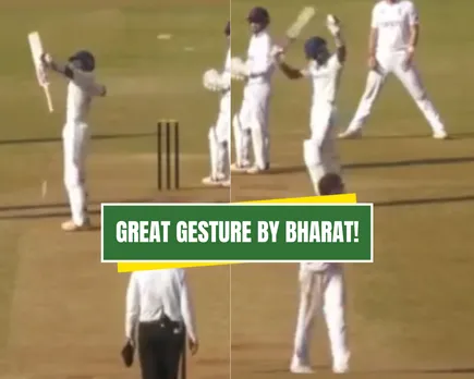 WATCH:  KS Bharat dedicates his hundred to Lord Ram in first unofficial Test against England Lions
