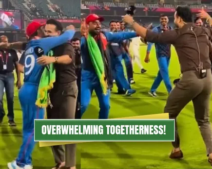 WATCH: Former India allrounder Irfan Pathan dances with Rashid Khan to celebrate Afghanistan's historic win over Pakistan in CWC23