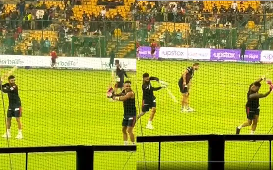'Strike rate bhi copy krle bhai' - Fans react as Virat Kohli's video of hilariously imitating Faf du Plessis' batting stance goes viral