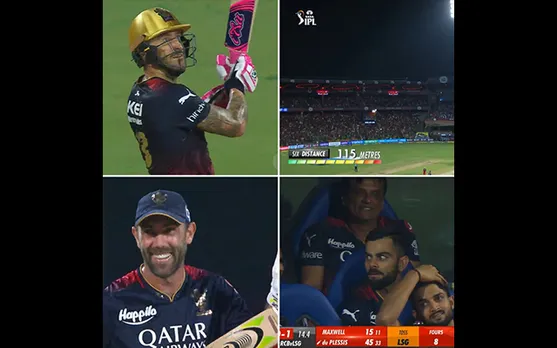 Watch: Faf du Plessis sets Chinnaswamy alight with 115 metre six during RCB vs LSG in IPL 2023
