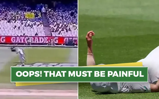 Watch: Spider Cam knocks down Anrich Nortje during the first Test against Australia at MCG