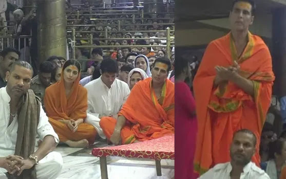 WATCH: Shikhar Dhawan and Bollywood superstar Akshay Kumar visits Mahakaleshwar Temple in Ujjain