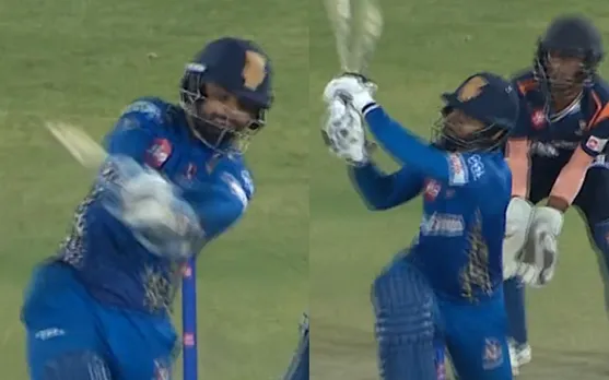 WATCH: Rinku Singh smashes hattrick of sixes in super over of ongoing UP T20 League