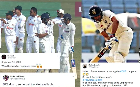 'Can't tolerate this kinda technical glitches'- Fans lash out as Shubman Gill survives appeal due to DRS system failure