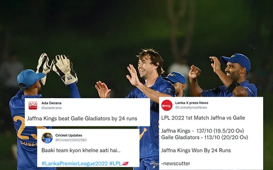 ‘Baaki team kyon khelne aati hai’- Twitter reacts as defending champions Jaffna Kings bag their first win of LPL 2022