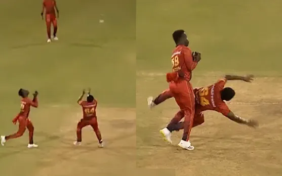 WATCH: Terrance Hinds and Chadwick Walton's hilarious collision hands Odean Smith a let-off during CPL 2023