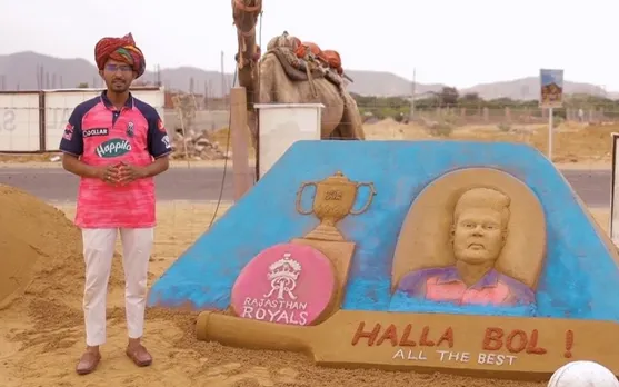 'Bhai agli baar mat banaiyo' - Fans react as man makes sand-art for Sanju Samson in Rajasthan