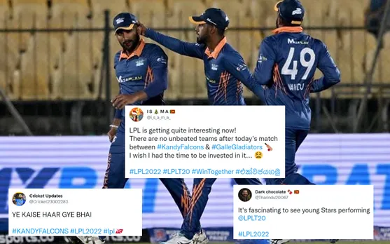 ‘Ye kaise haar gaye bhai’- Twitter in disbelief as Kandy Falcons lose their first match of LPL 2022