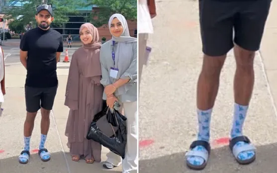 'Kitna cute hai apna Barbie Azam' - Fans post hilarious replies as Babar Azam is spotted wearing fancy socks in viral photo