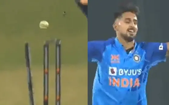 Watch: Umran Malik’s 146 kph delivery rattles Maheesh Theekshana’s stumps during 3rd T20I against Sri Lanka