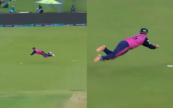 Watch: Eoin Morgan takes stunning diving catch to dismiss Pretoria Capitals’ Theunis de Bruyn in SA20