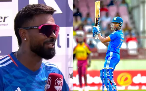 'Credit stealer aur smuggler hai ye' - Fans troll Hardik Pandya for denying Tilak Varma his T20I fifty in 3rd T20I against West Indies