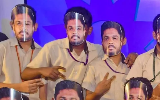 'Good PR stunt but still team mein jagah nahin milegi' - Fans react as school students spotted wearing Sanju Samson's masks during World Cup trophy tour