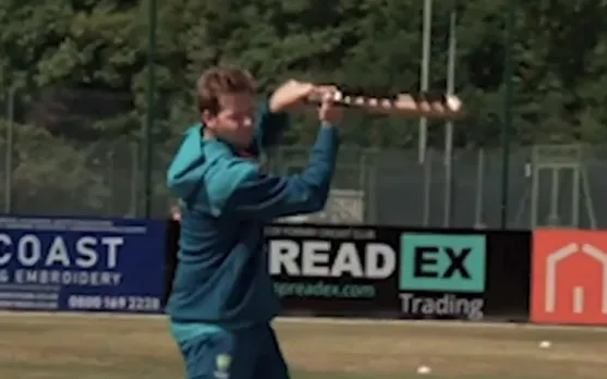 Watch: Steve Smith uses unique bat to practice ahead of Test Championship finals against India