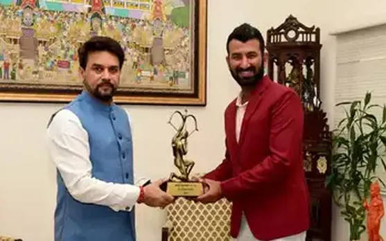 Cheteshwar Pujara finally receives the prestigious Arjuna Award after 5 years of wait
