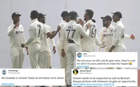 'Ab Unadkat or Umesh Yadav ko bhi bahar mt kr dena'- Twitter reacts as Indian bowlers outclass Bangladesh on Day 1 of 2nd Test