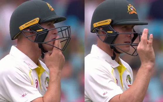 ‘Bidi jalaile lighter se piya’- Fans in splits as Marnus Labuschagne asks for lighter to repair helmet with smoking gesture