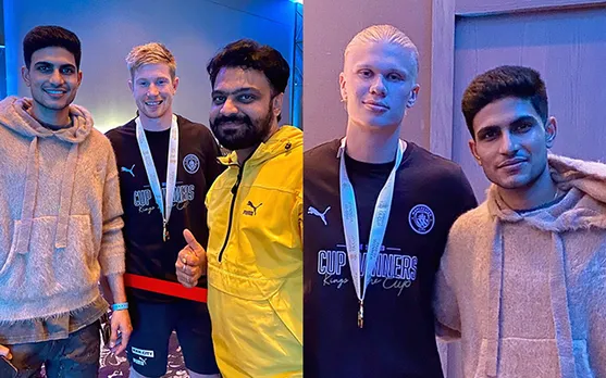 'Yahi toh karne jaate ho tum log England' - Fans react as Shubman Gill gets clicked with Manchester City's stars Erling Haaland, Kevin de Bruyne following their Champions League triumph