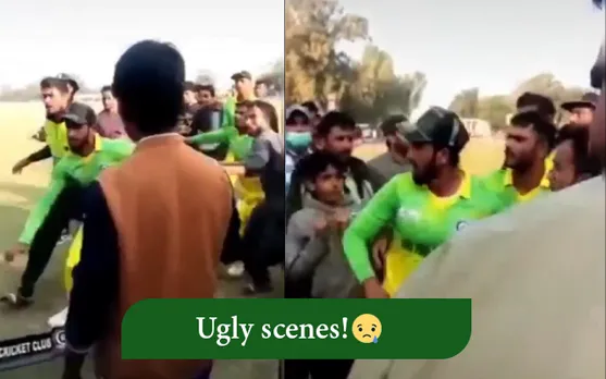 Watch: Hasan Ali charges into fan who mocks him for dropped catch of Matthew Wade