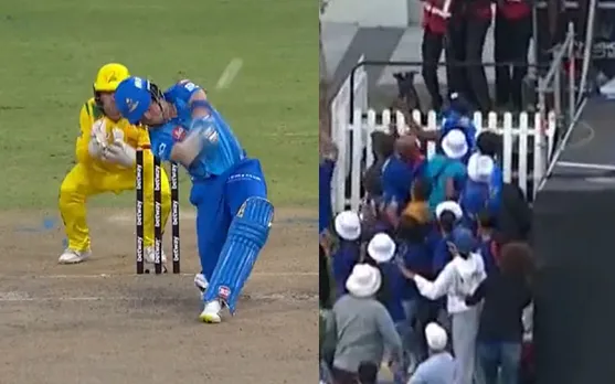 Watch: Dewald Brevis launches the ball into the stands with a 'no-look' shot in SA20