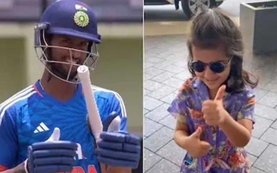'Ye banda Heera hai heera' - Fans react as Tilak Verma keeps his promise with Rohit Sharma's daughter with special celebration