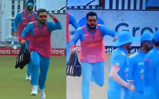 WATCH: Virat Kohli entertains fans with hilarious run while carrying drinks for teammates during IND vs BAN Asia Cup 2023 