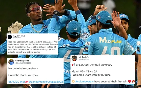 ‘Ise bolte hain comeback’- Twitter reacts as Colombo Stars defeat Dambulla Aura in Lanka Premier League 2022