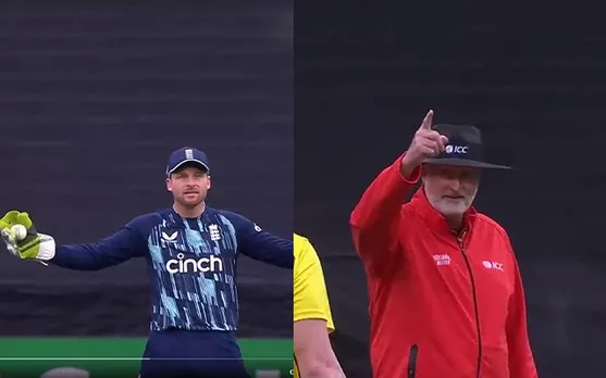 Watch: Total mixup between umpire and Jos Buttler as England make muted appeal
