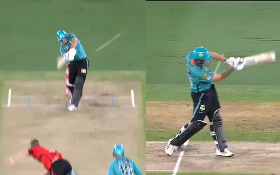 Watch: Josh Brown astonishes everyone with his outstanding whip for a huge six in the knockout match in BBL 2022-23