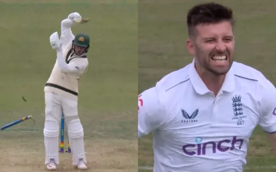 Watch : Mark Wood rattles stumps as he removes Usman Khawaja with fierce 152kmph delivery