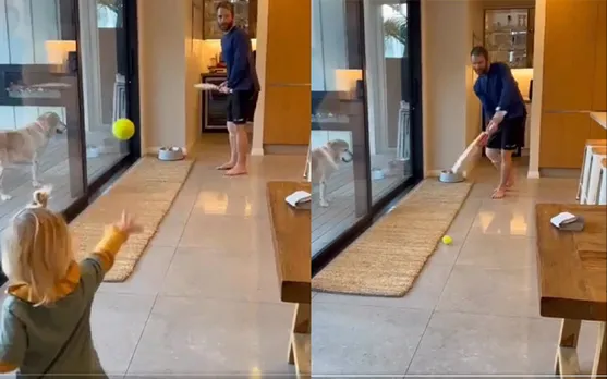 Watch: Kane Williamson posts adorable video of playing cricket with his daughter
