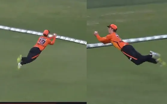 Watch: Nick Hobson grabs a flying catch against Melbourne Renegades, leaves internet stunned
